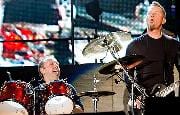 Metallica durante la actuación en Rock In Rio Madrid 2010