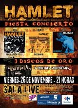 Cartel del concierto de Hamlet de entrega de 3 discos de oro