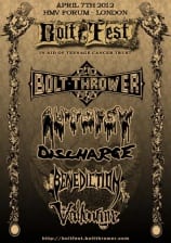 Bolt Thrower Cartel Concierto 25 Aniversario