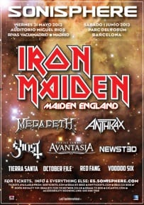 Sonisphere 2013 Spain Cartel