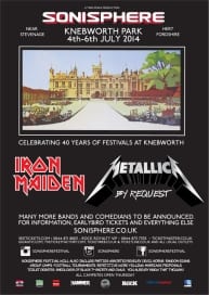 Sonisphere 2014 Inglaterra Cartel 1
