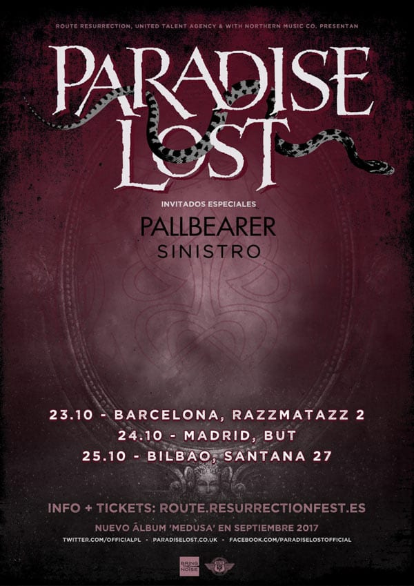 Paradise Lost + Pallbearer + Sinistro