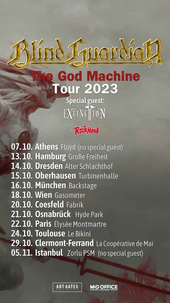 Blind Guardian, teloneros para su gira europea